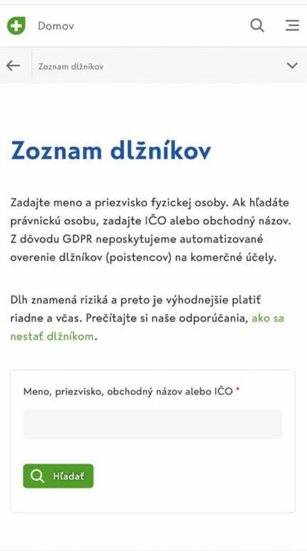 cách kiểm tra nợ bảo hiểm tại slovakia